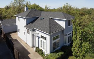 Owens Corning COOL roof shingles installed on a home in Los Angeles to meet Title 24 energy efficiency requirements