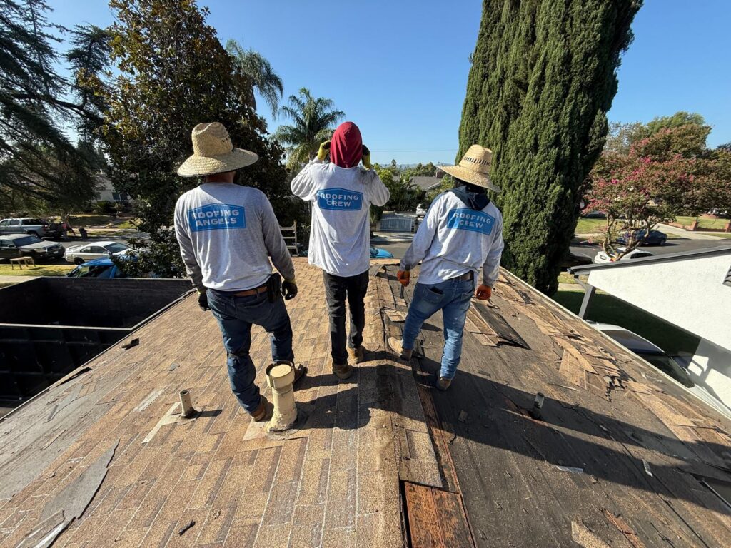 New asphalt shingle roof installation by Roofing Angels in Woodland Hills, CA