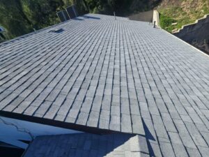 Asphalt shingle roof replacement after installation by Roofing Angels in Los Angeles, CA