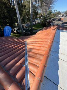 Clay tile roof installation on residential home by Roofing Angels in Los Angeles, CA